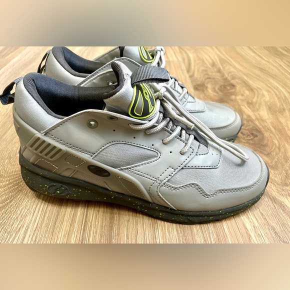 HEELYS Unisex-Child Force Tennis Shoe : Grey Bright Yellow Speckle Size EUC 6 - Picture 1 of 7